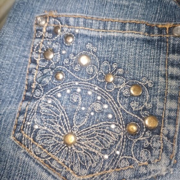 --  Arizona Embellished Denim Shorts 6X Slim - Picture 3 of 4